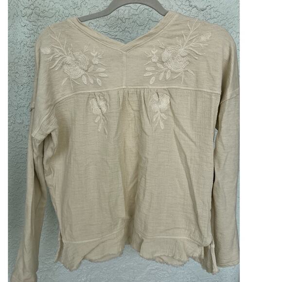 NWT Anthropology by Caite Jonna Top - Size Small Oatmeal Color - Picture 3 of 10